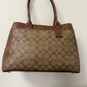 Coach Tan and Brown Signature Tote